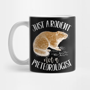 Just a rodent, not a meteorologist funny groundhog day gift Mug